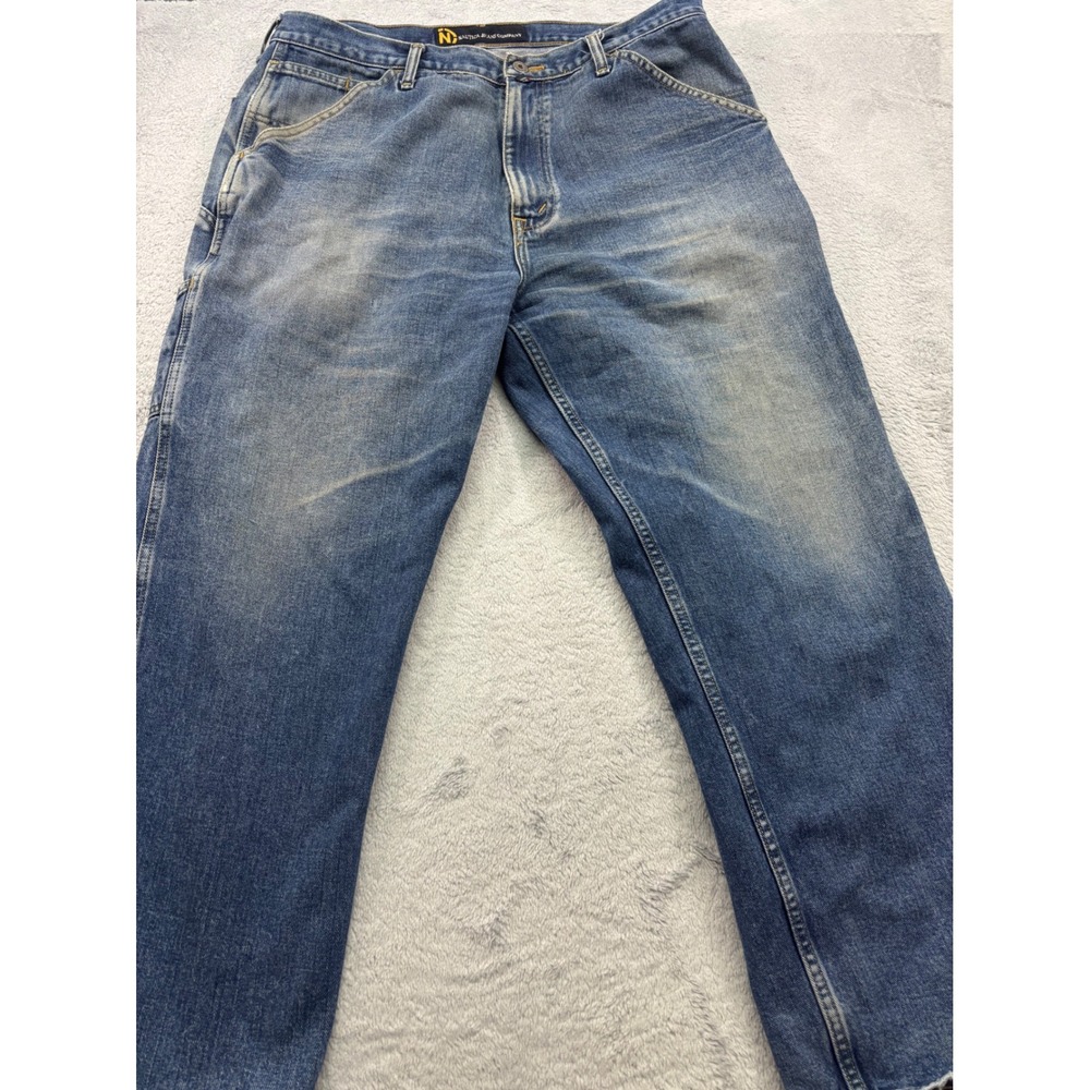 Vintage Nautica Jeans Company Loose Fit Carpenter Jeans Blue Size 38x30 90's Y2K